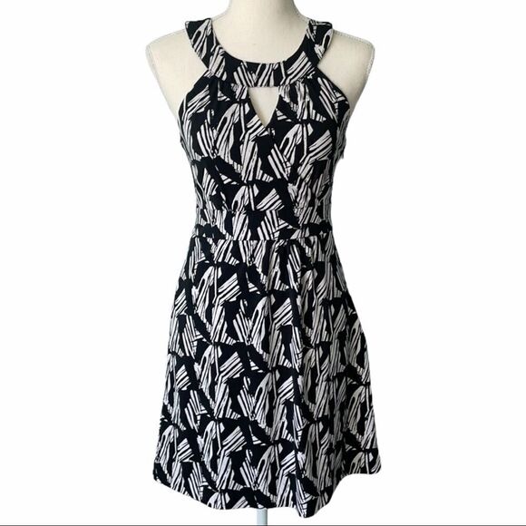 BANANA Republic Factory Keyhole Front Halter Style Dress Size 2 Petite - Picture 1 of 8